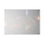 Charcuterie Night Glass Cutting Board — Rustic Candlelit Cheese & Wine Serving Board
