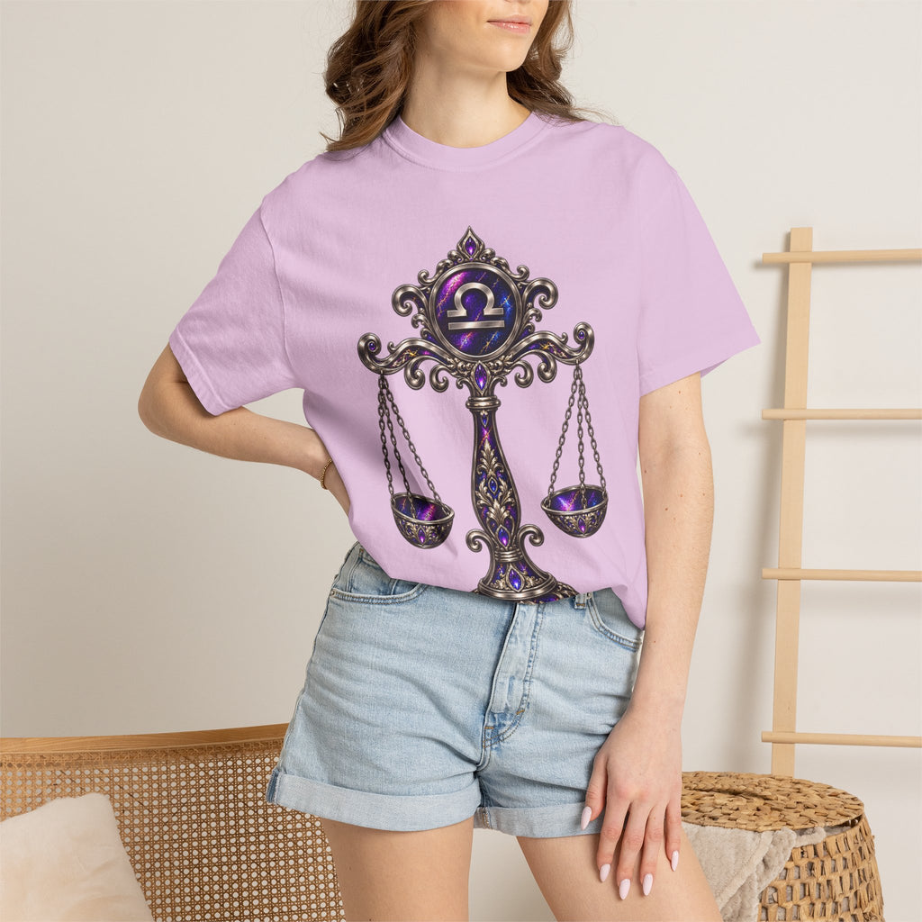 Libra Zodiac Scales T-Shirt — Astrological Balance Graphic Tee