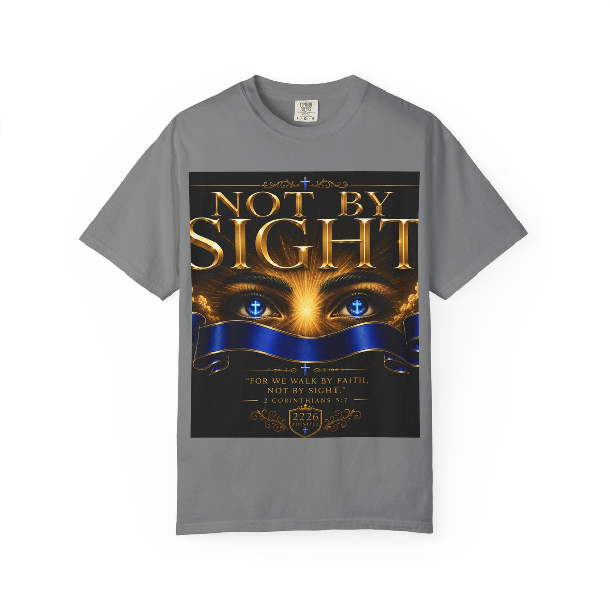 Not By Sight / Walk By Faith T‑Shirt — Christian Faith Graphic Tee