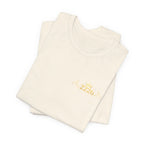 Minimal 2026 Embroidered Chest Tee — Casual White T-Shirt