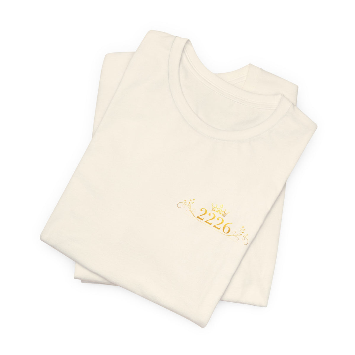 Minimal 2026 Embroidered Chest Tee — Casual White T-Shirt