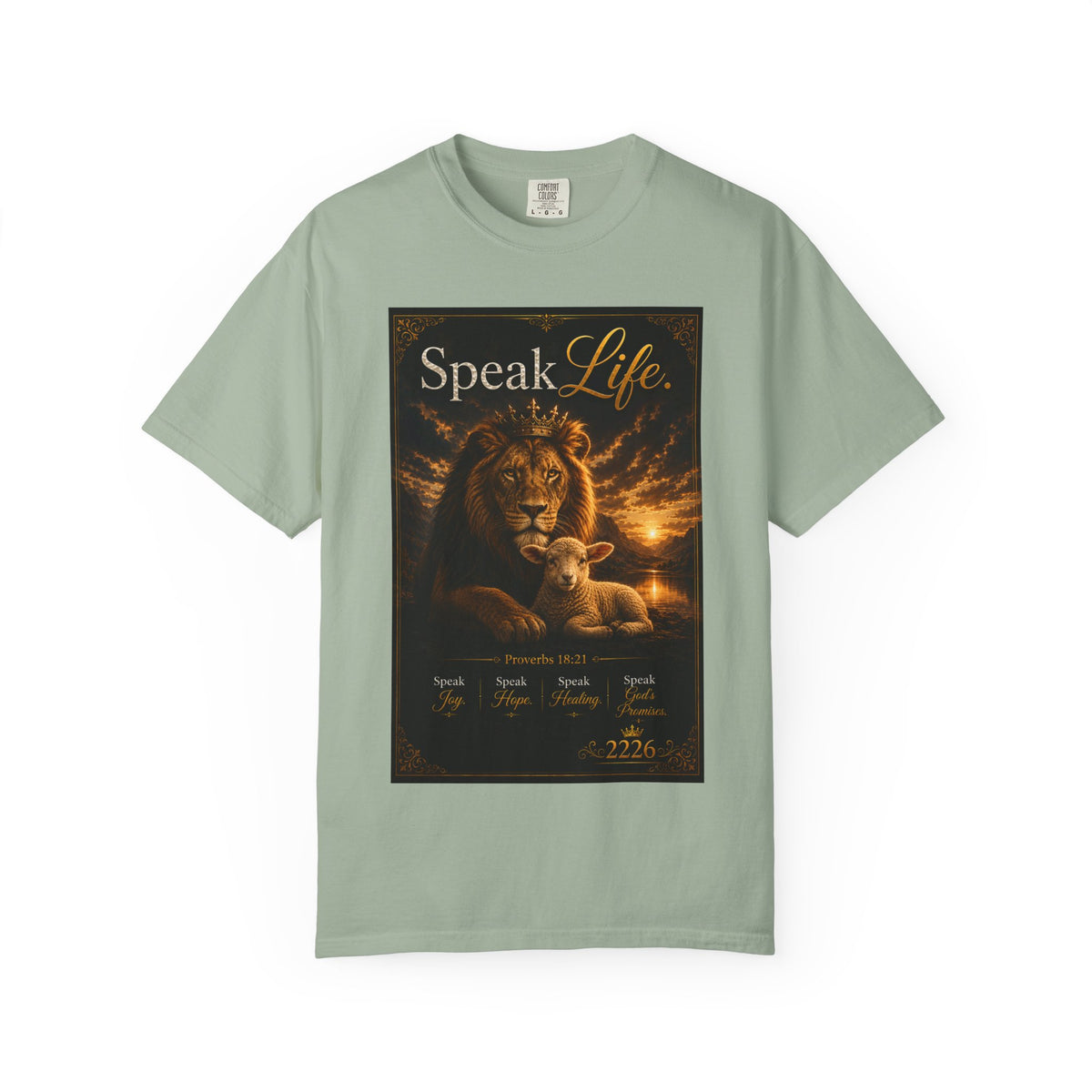 Kingdom Living Lion T-Shirt — "Speak Life" Christian Faith Graphic Tee