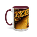 You Are Not Alone Christian Mug — Communion Cross & Bread Chalice Coffee Cup