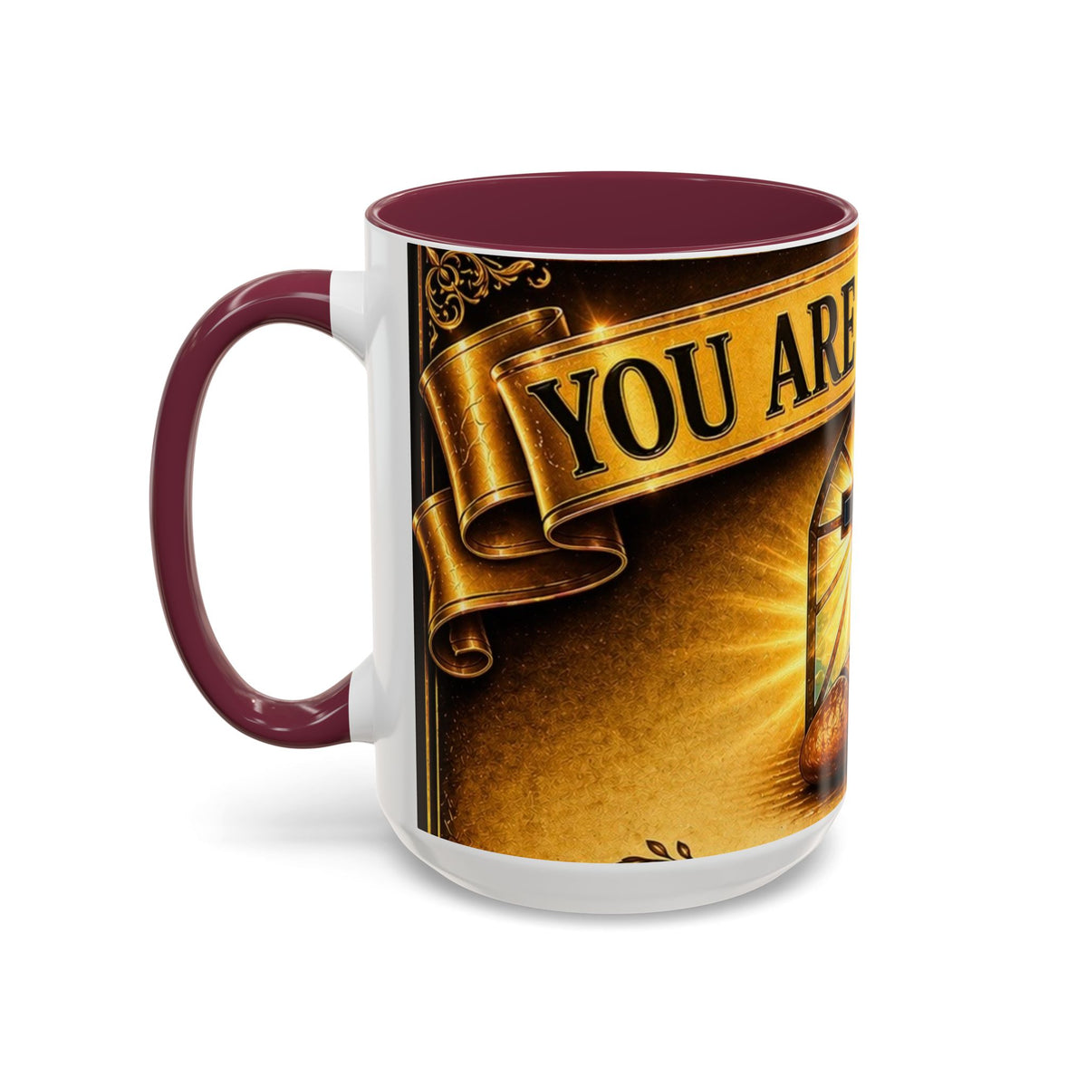 You Are Not Alone Christian Mug — Communion Cross & Bread Chalice Coffee Cup