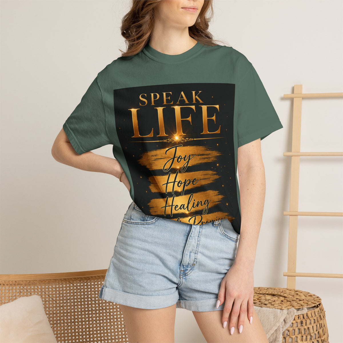 Speak Life Christian T-Shirt — Joy Hope Healing Scripture Tee