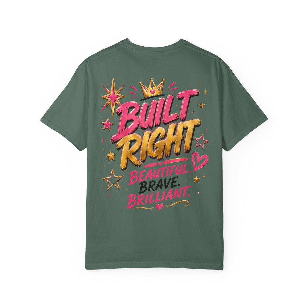 Christian Inspirational T-Shirt — "She Is Built Different / Built Right"