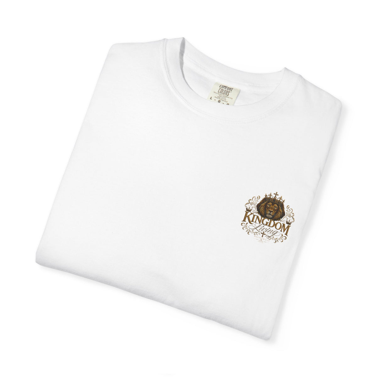 Lion King Graphic T-Shirt — "Built Right Walking the King" Christian Faith Tee