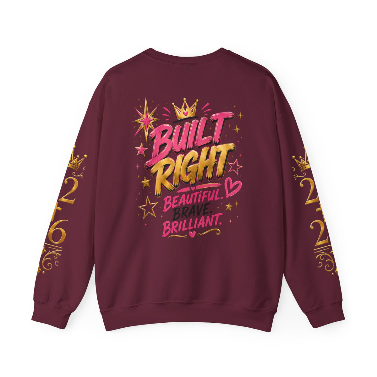 Crewneck Sweatshirt — "I'm Not Perfect but I'm Limited Edition" / Built Right Graphic