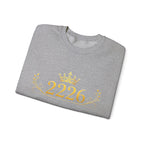 Crewneck Sweatshirt — Gold Crown '2226' Royal Crest Design