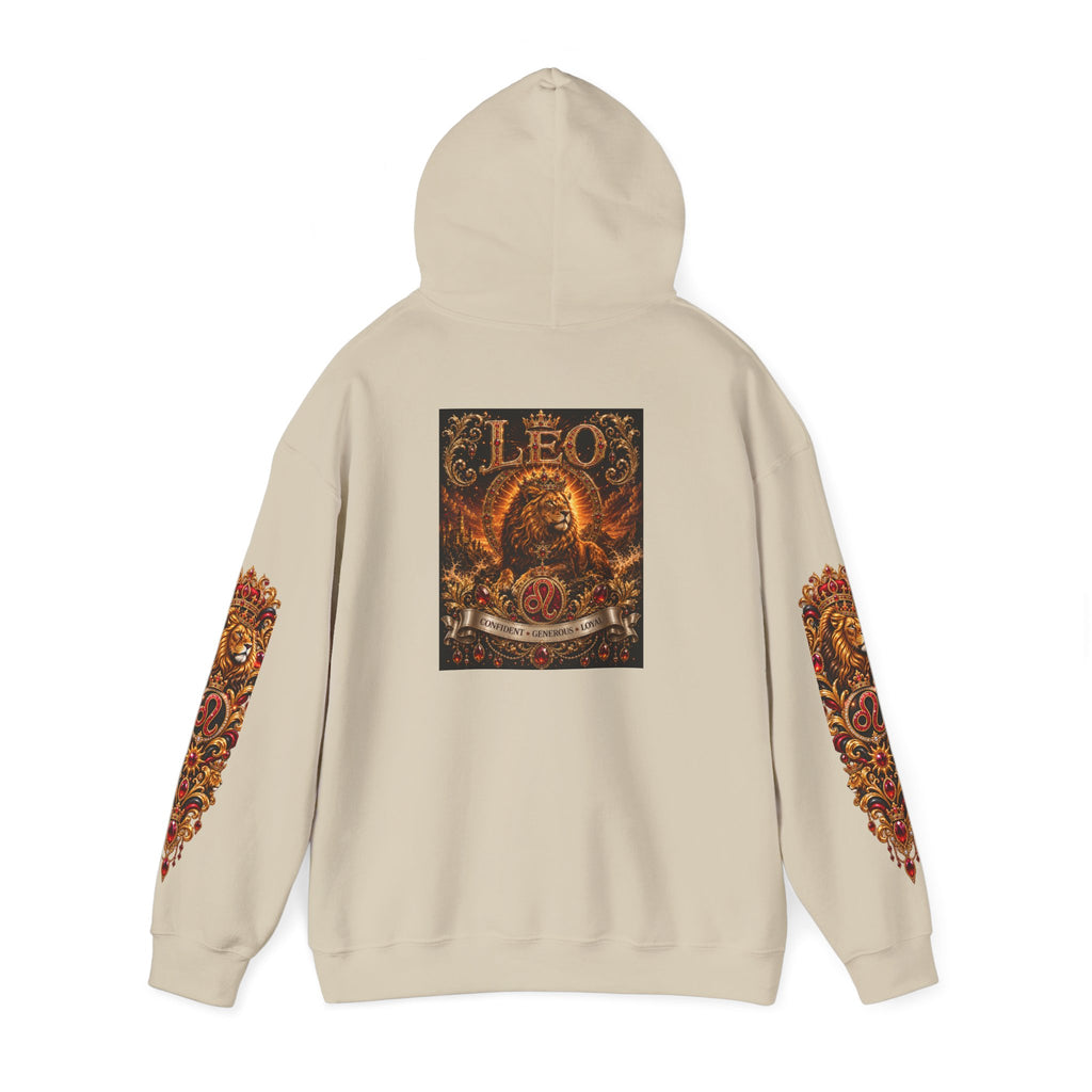 Ornate Lion Hoodie – Regal Baroque Lion Graphic Hooded Sweatshirt