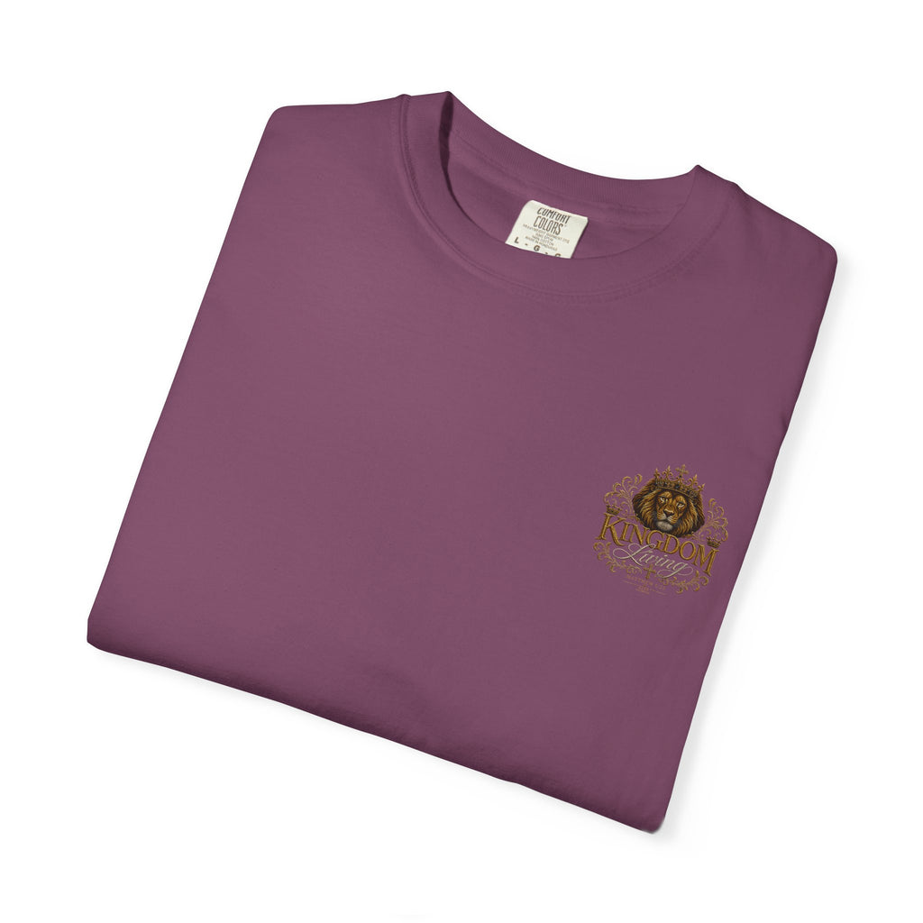Walking with the King T-Shirt — 'Built Right' Lion Christian Faith Tee