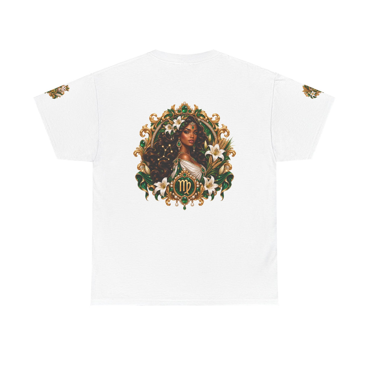 Virgo Zodiac Tee — Elegant Floral Virgo Astrology T-Shirt