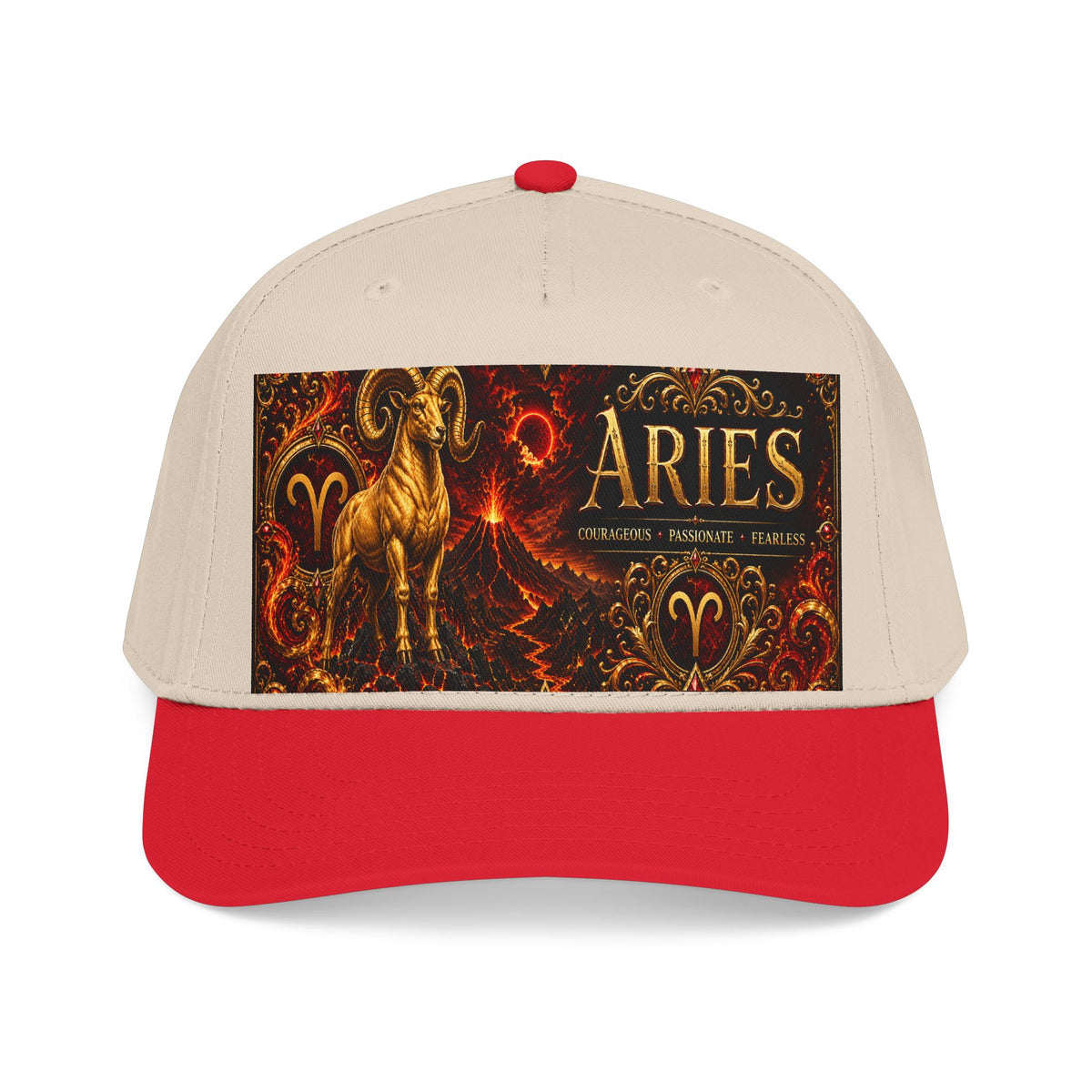 Aries Zodiac Baseball Cap — Ram Astrology Hat with 'Aries' Text