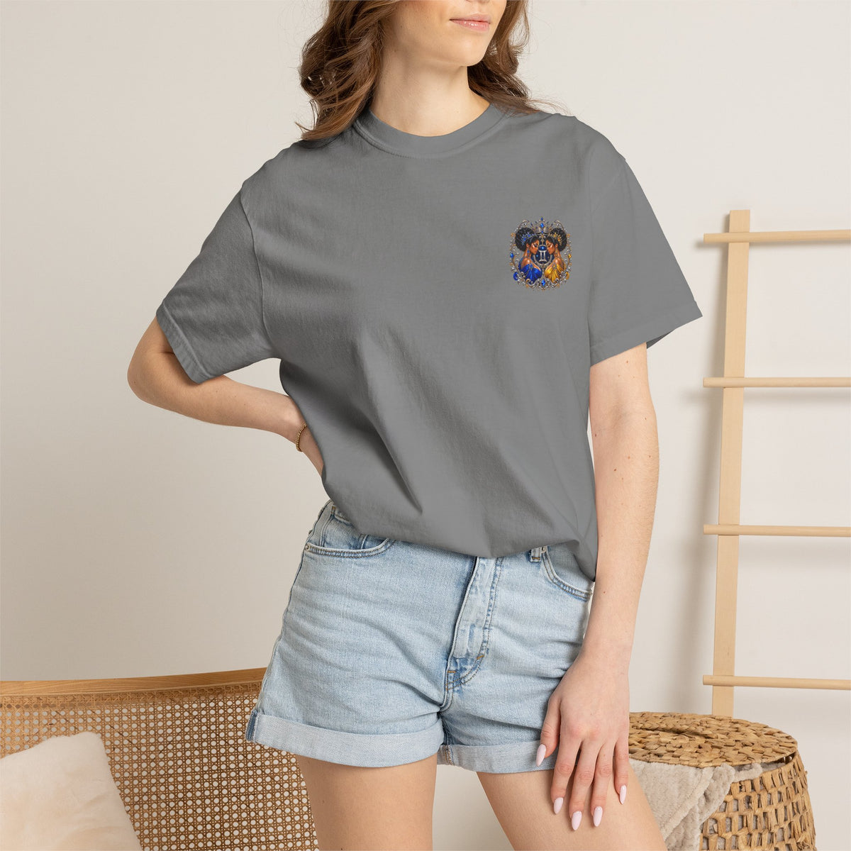 Gemini Zodiac T-Shirt — Twin Goddesses Astrology Graphic Tee