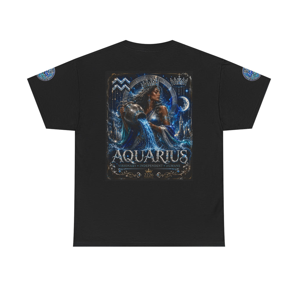 Aquarius Zodiac T-Shirt — Water Bearer Astrology Tee