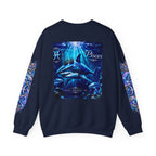 Pisces Shark Zodiac Crewneck Sweatshirt — Mystical Ocean Astrology Pullover