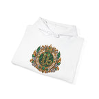Capricorn Zodiac Crest Hoodie — Ornate Zodiac Virgo Emblem Hooded Sweatshirt
