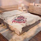 Motivational Plush Blanket - "Work Hard Dream Bigger Stay Focused" Velveteen Throw