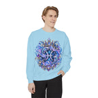 Pisces Mermaid Zodiac Sweatshirt — Pisces Symbol & 'Pisces' Artwork