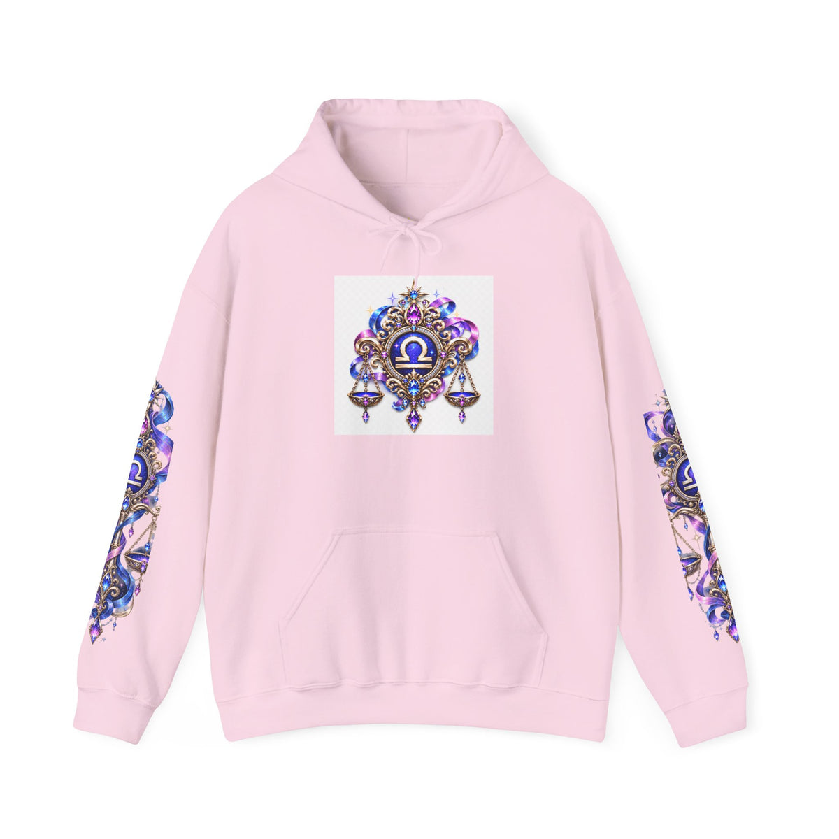 Libra Zodiac Hoodie — Celestial Scales Astrology Graphic Pullover
