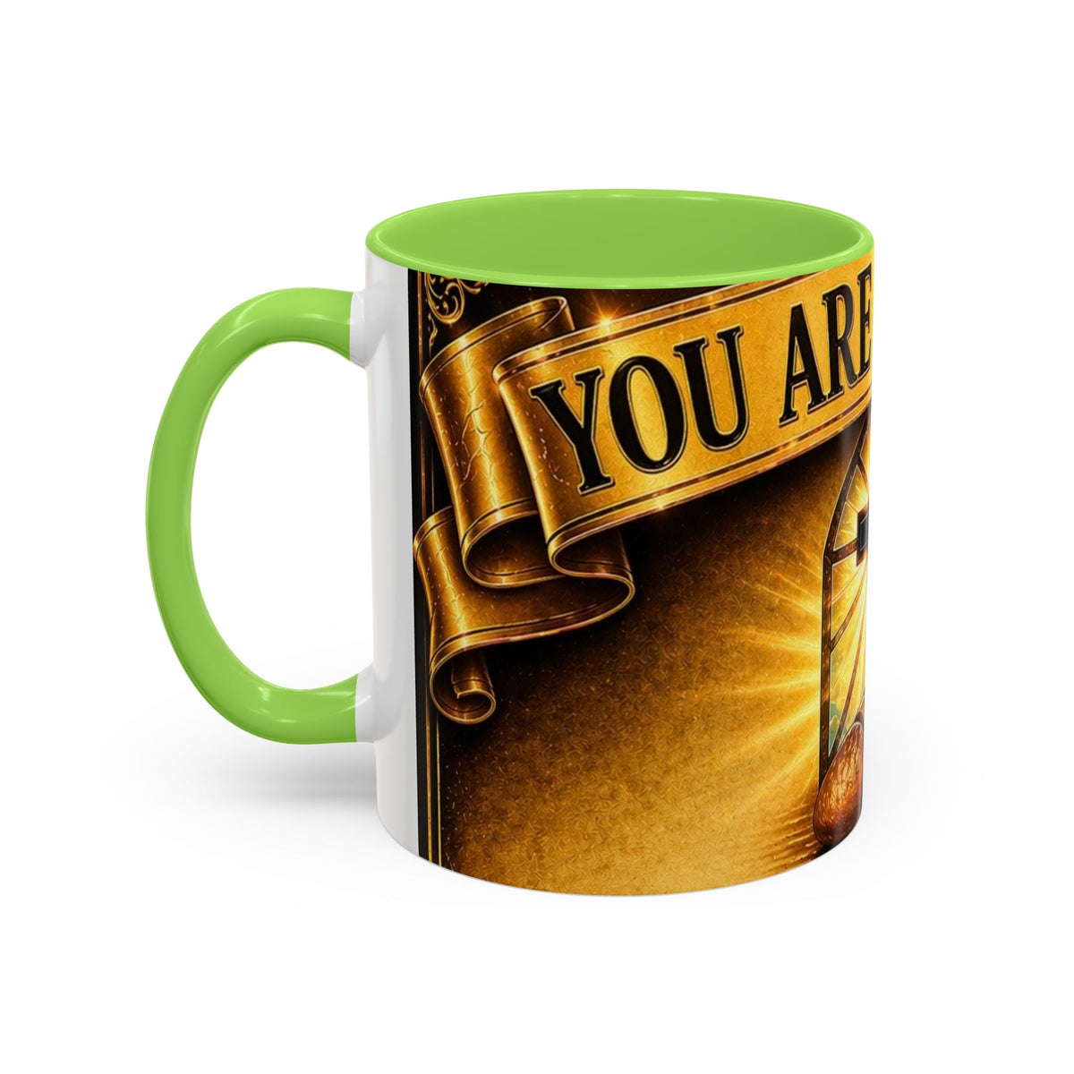 You Are Not Alone Christian Mug — Communion Cross & Bread Chalice Coffee Cup