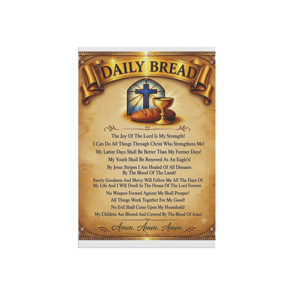 Garden Flag - "Daily Bread" Inspirational Prayer Banner