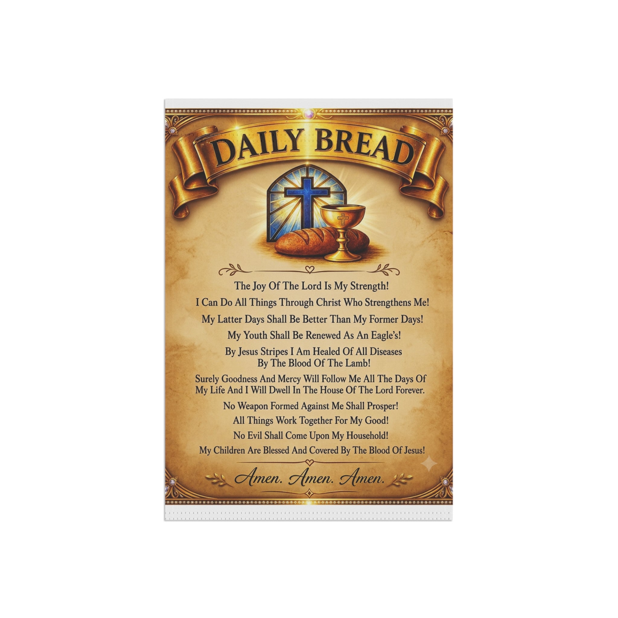 Garden Flag - "Daily Bread" Inspirational Prayer Banner
