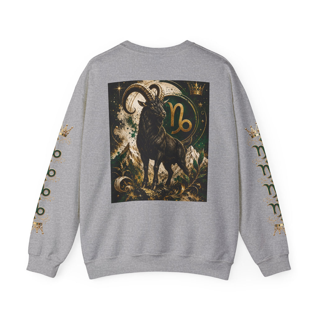 Capricorn Crewneck Sweatshirt — Zodiac Goat Graphic Pullover