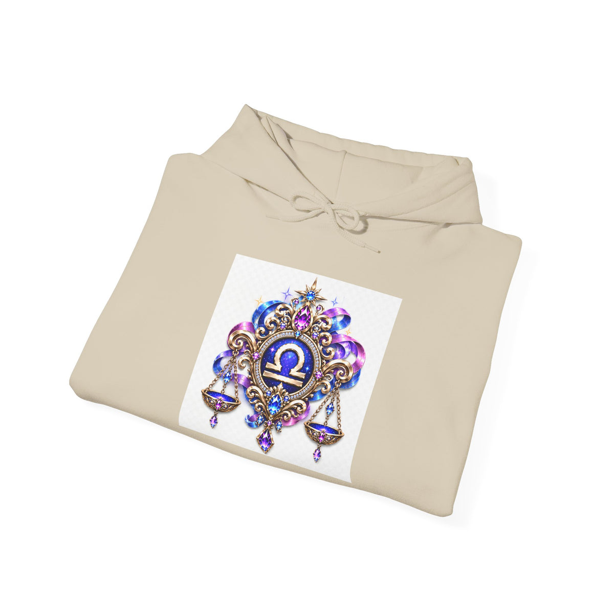 Libra Zodiac Hoodie — Celestial Scales Astrology Graphic Pullover