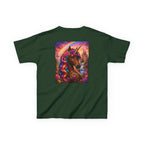 Kids Brown Unicorn Tee — Rainbow Fantasy Magical Horse Shirt