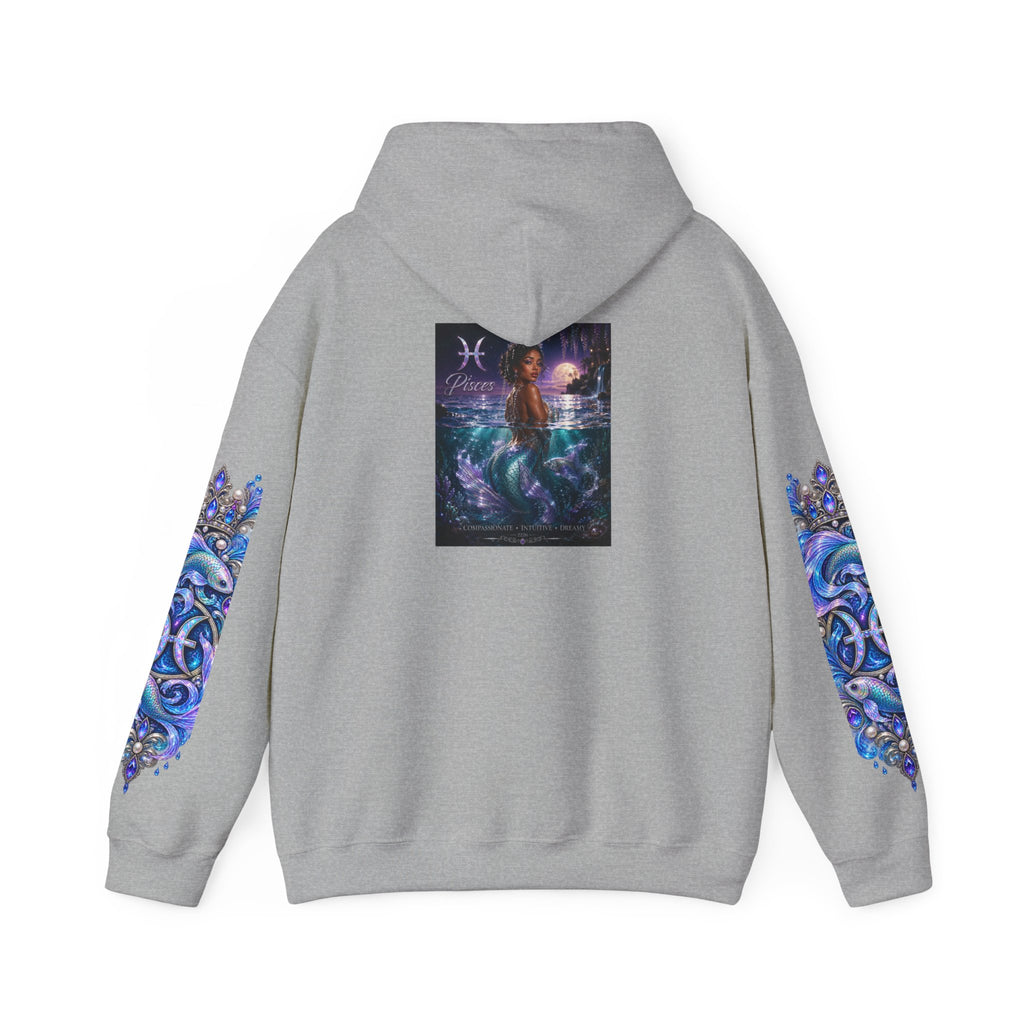 Pisces Mermaid Hoodie — Zodiac Ocean Art Pullover