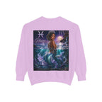 Pisces Mermaid Zodiac Sweatshirt — Pisces Symbol & 'Pisces' Artwork