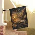 "The Joy of the Lord is My Strength" — Faith Garden Flag | Outdoor Scripture Banner