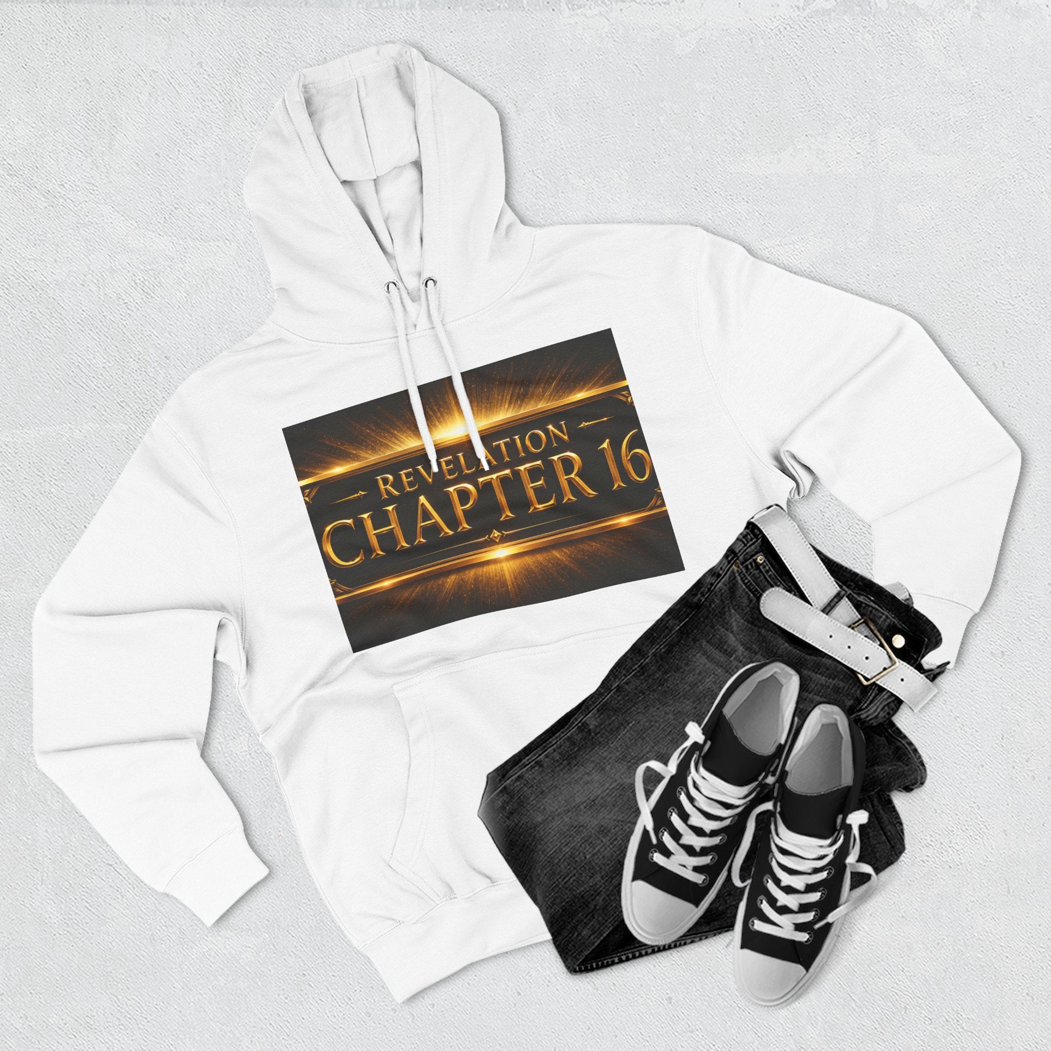 Revelation Chapter 16 'Judgment Begins' Graphic Hoodie — Apocalyptic Angel Faith Pullover