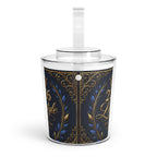 Ice Bucket - "2226 Lifestyle" Decorative Acrylic Ice Bucket with Tongs, Crown & Isaiah 26:3 Inspirational Bar Cooler