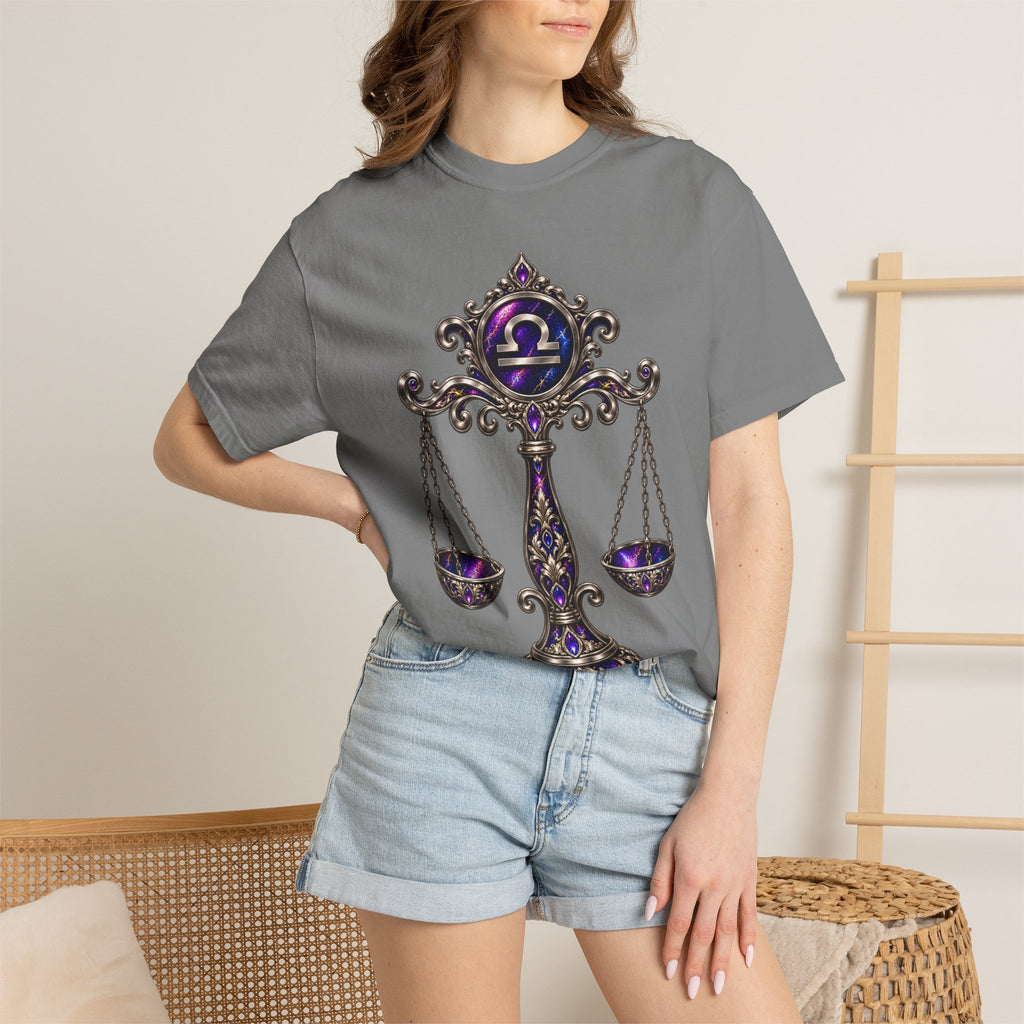 Libra Zodiac Scales T-Shirt — Astrological Balance Graphic Tee