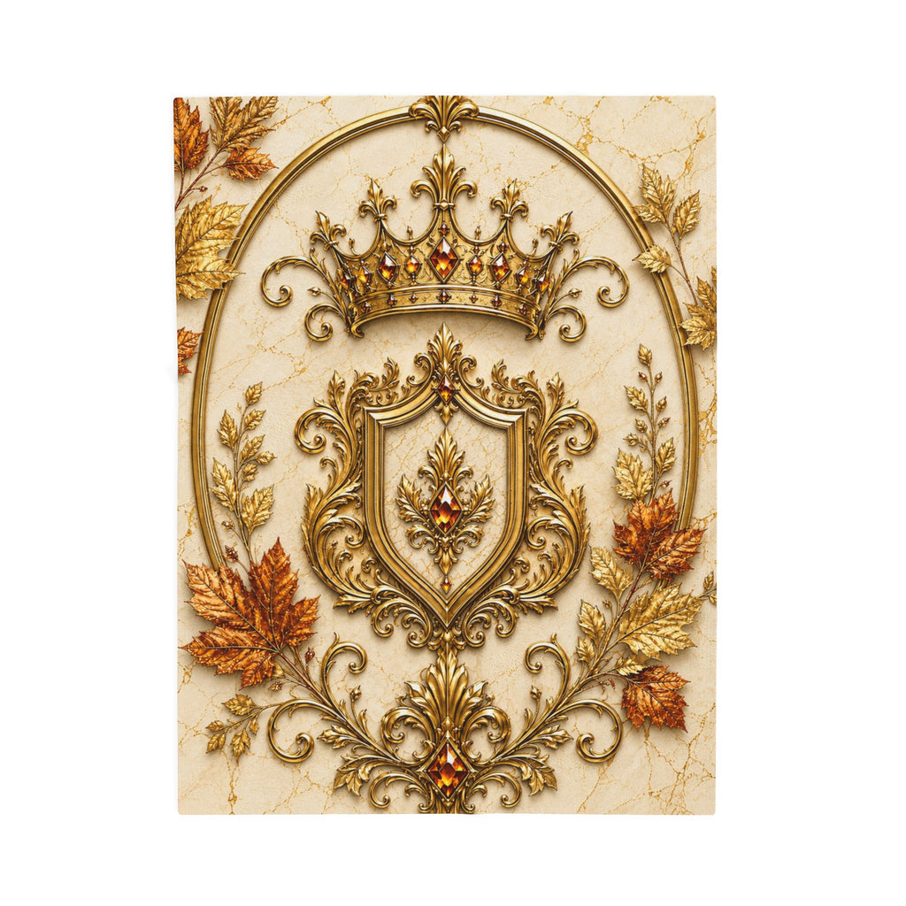 Royal Autumn Crest Velveteen Plush Blanket