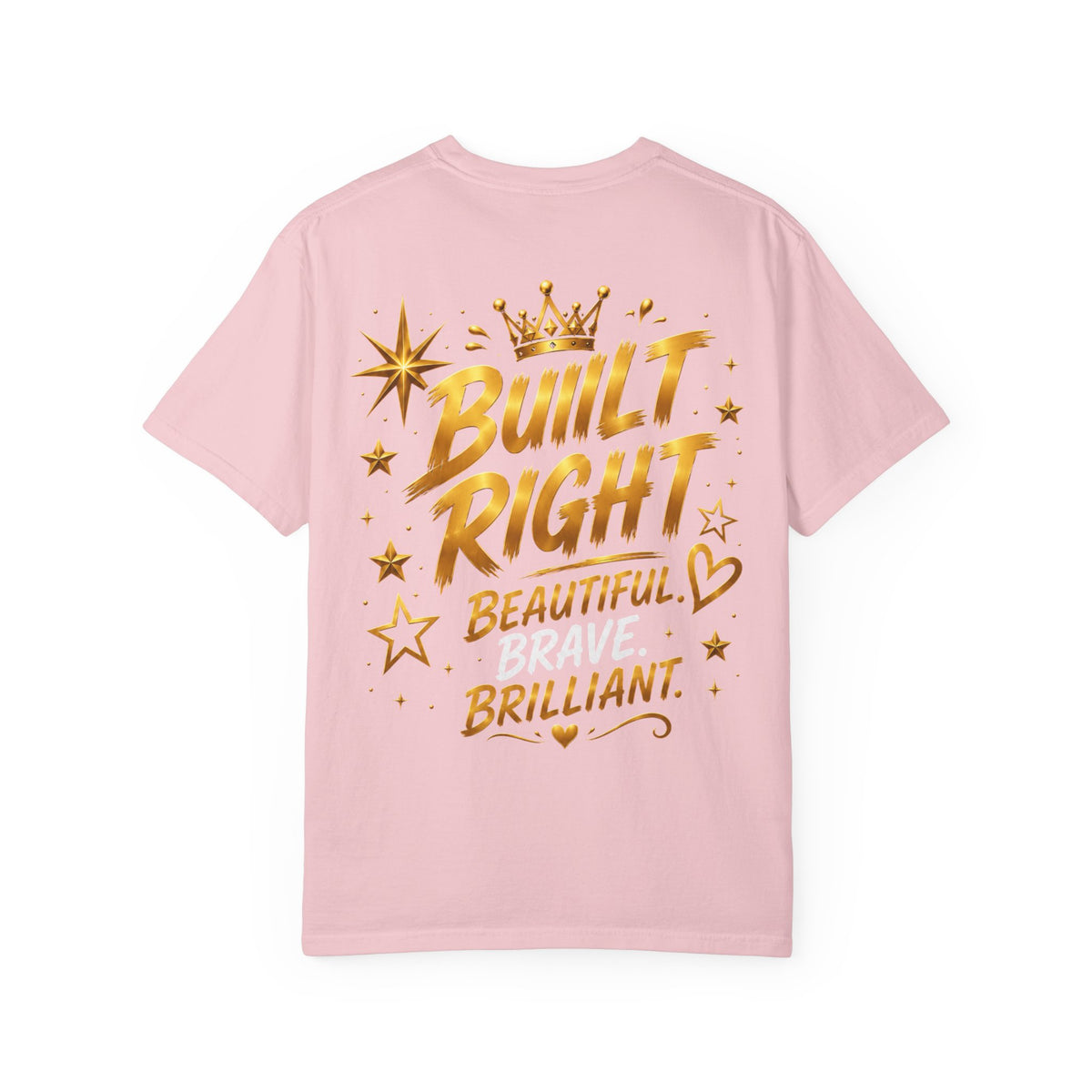Built Different Christian Lion T-Shirt — "Built Right, Beautiful, Brilliant" Inspirational Faith Tee