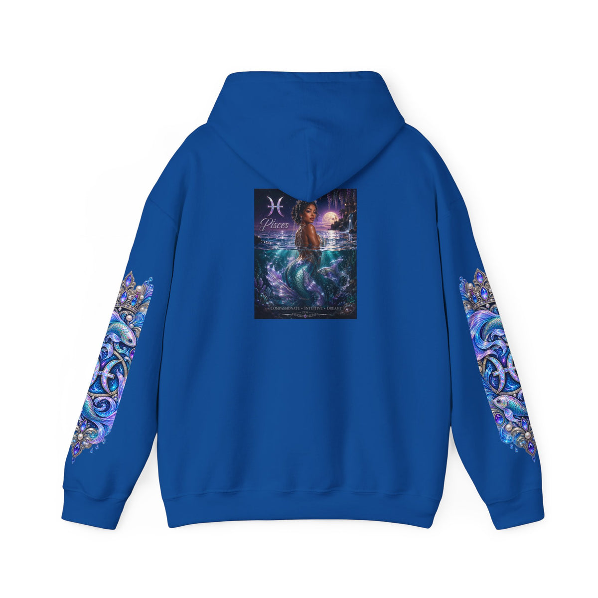 Pisces Mermaid Hoodie — Zodiac Ocean Art Pullover