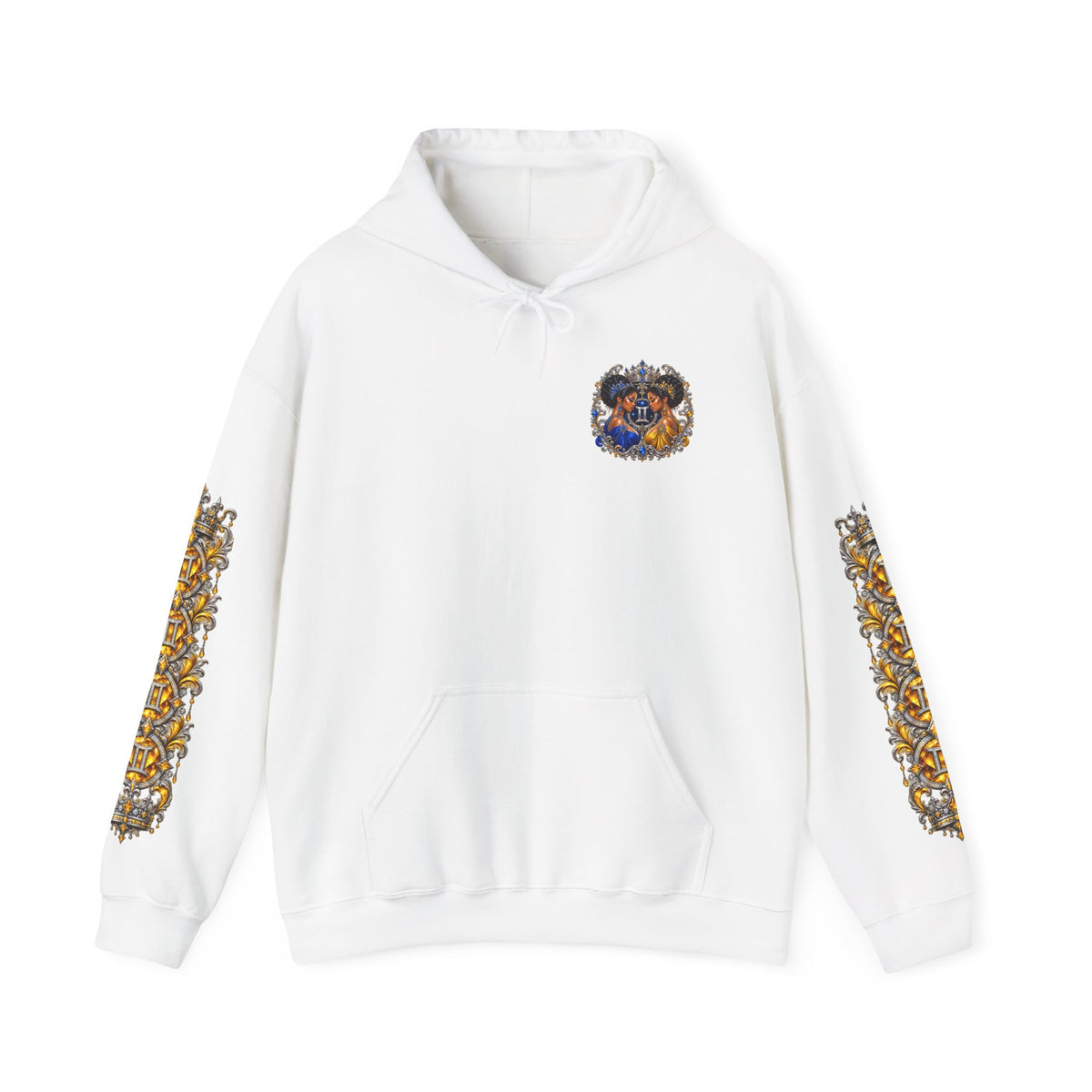 Gemini Zodiac Hoodie — Ornate Twin Constellation Sweatshirt