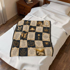 Religious Verse Patchwork Velveteen Plush Blanket