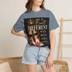 Christian Inspirational T-Shirt — "She Is Built Different / Built Right"