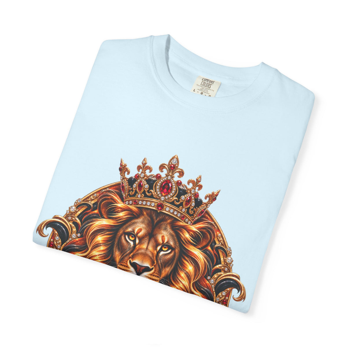 Leo Zodiac Lion T-Shirt — Regal Crowned Lion Astrology Tee