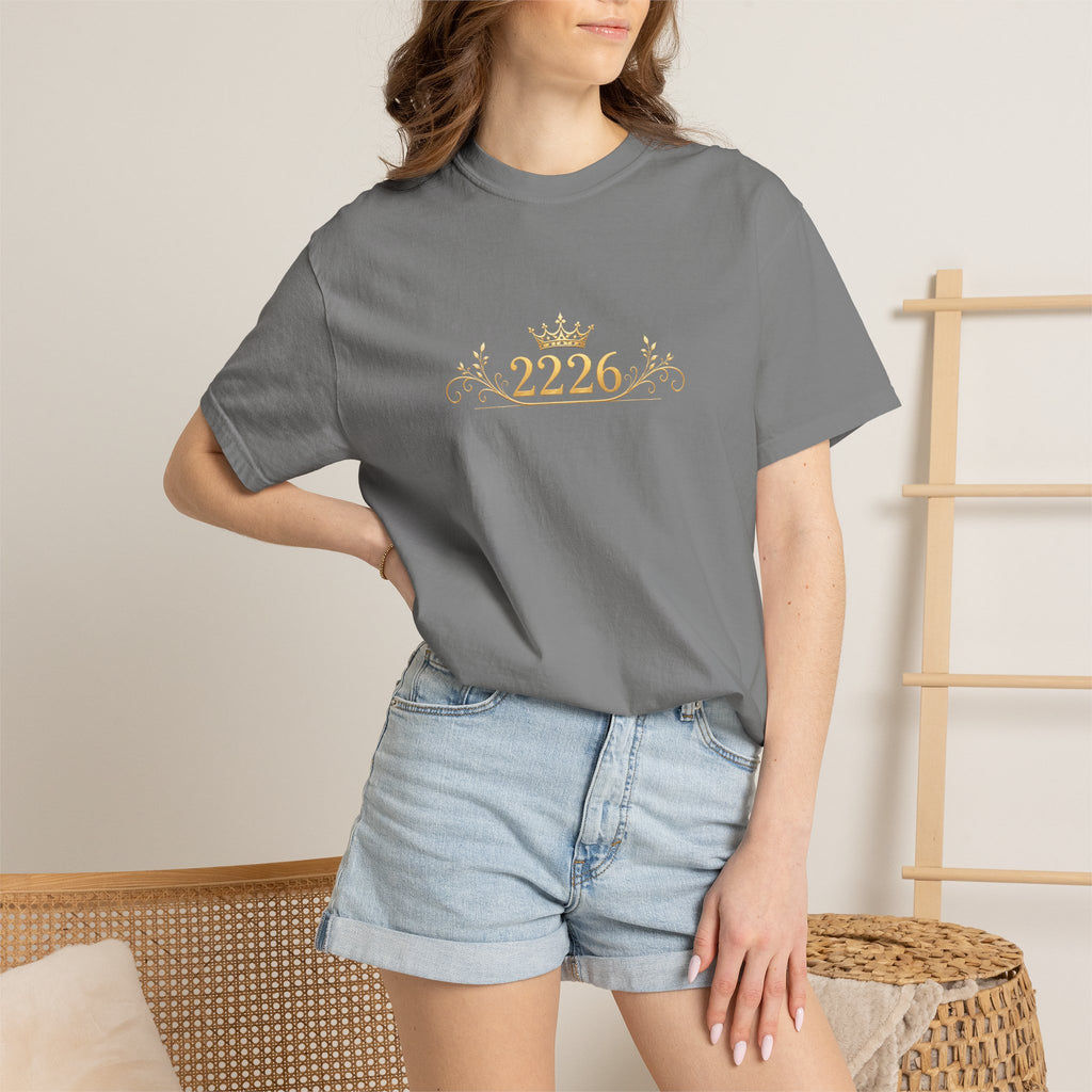 Royal Crest 2226 T-Shirt — Gold Crown Emblem Tee