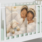 Welcome Home Baby Swaddle Blanket — "Baby Arrived, Something from Heaven" Newborn Gift