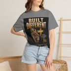 Built Different Christian Lion T-Shirt — "Built Right, Beautiful, Brilliant" Inspirational Faith Tee