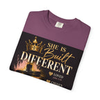 Christian Inspirational T-Shirt — "She Is Built Different / Built Right"