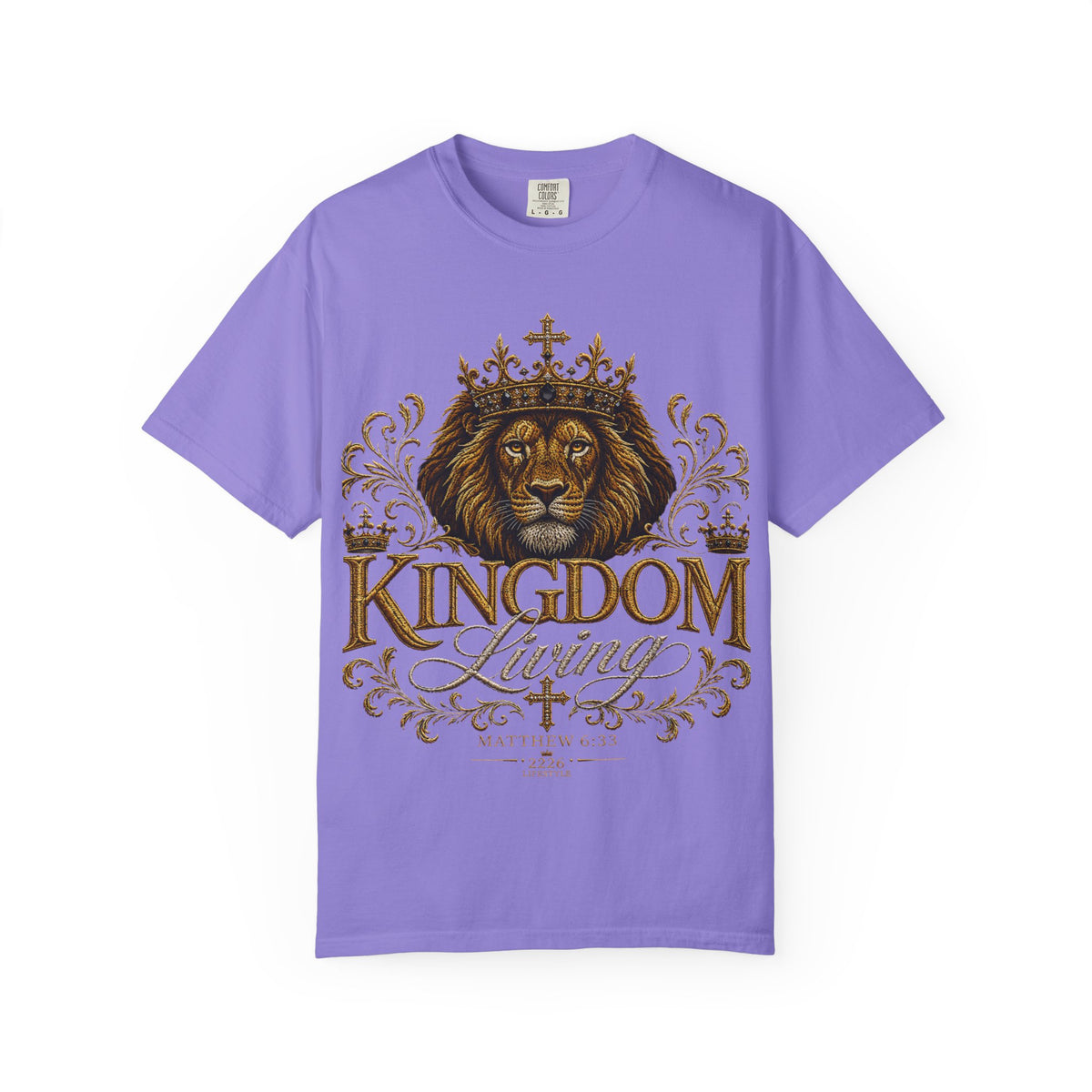 Kingdom Living T-Shirt — Regal Lion Christian Faith Tee