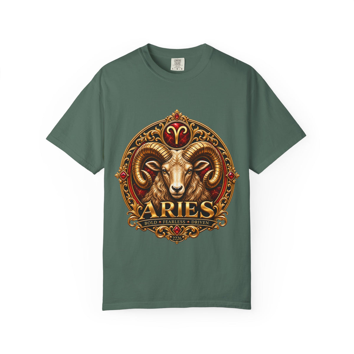 Aries Ram Zodiac T-Shirt — Bold Gold Astrology Tee