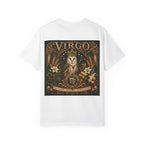 Virgo Zodiac T-Shirt — Elegant Virgo Goddess & Owl Horoscope Tee